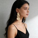 Women's Fashion Jewelry Gold Geometric Irregular Lava-Style Stud Earrings