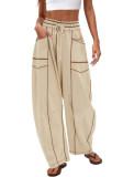 Summer Women's Casual Drawstring Waist Loose Wide-Leg Sweatpants