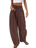 Summer Women's Casual Drawstring Waist Loose Wide-Leg Sweatpants