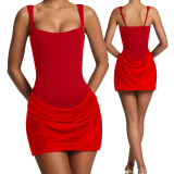 Women Strapless Mini Dress