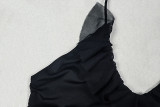 Women Elegant Sexy Halter Neck Bodycon V-Neck Solid Mini Dress