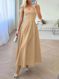 Women Strappy Evening Birthday Party Elegant Maxi Dress（Processing time need 3-6 days）