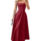Women Strappy Evening Birthday Party Elegant Maxi Dress（Processing time need 3-6 days）