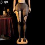 Women Sexy Fishnet  Hollow Out Sexy Suspender Stockings