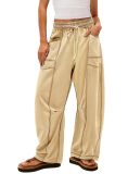 Summer Women's Casual Drawstring Waist Loose Wide-Leg Sweatpants