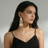 Women's Fashion Jewelry Gold Geometric Irregular Lava-Style Stud Earrings