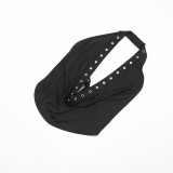 Women's Fashion Solid Color Sexy Cutout Halter Neck Top & Cropped Pants Set