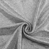 Women Spring Solid Sexy Slash Shoulder Shiny One-Shoulder Dress