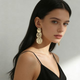 Women's Fashion Jewelry Gold Geometric Irregular Lava-Style Stud Earrings