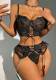 Women Lace Lace-Up Sexy Lingerie Two Pieces