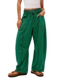 Summer Women's Casual Drawstring Waist Loose Wide-Leg Sweatpants