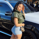 Autumn/Winter Women's Stand Collar Faux Leather Short Puffer Cotton Vest