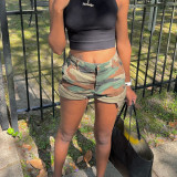 Summer Women's Sexy Camouflage Hot Shorts