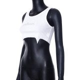 Summer Women's Letter Beaded Tight-Fitting Irregular Sexy T-Shirt