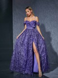 Women's Chic Split Design Elegant Evening Gown