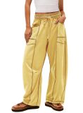Summer Women's Casual Drawstring Waist Loose Wide-Leg Sweatpants