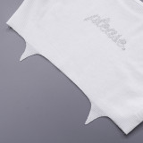 Summer Women's Letter Beaded Tight-Fitting Irregular Sexy T-Shirt