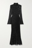 Women's Black Chic Sexy Rhinestone Strap Tight-Fitting Long Sleeve Dress
