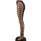 Spring Women's Chic Casual Slim-Fit Crisscross Lace-Up Pants