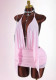 Women's Solid Color Mesh Ribbon Low Back Bodycon Dress