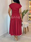 Women's Elegant Slim-Fit Beaded Rhinestone Sleeveless Dress
