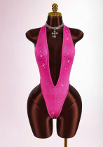Women's Sexy Sequin Deep V High Slit Jumpsuit Women's Sexy Sequin Deep V High Slit Jumpsuit