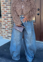 Women's Washed Reversible Straight-Leg Denim Jeans Women's Washed Reversible Straight-Leg Denim Jeans