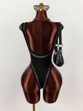 Women's Holiday Solid Color Slim-Fit Sexy One-Piece Bodysuit