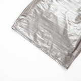 Women Sexy Solid Sleeveless See-Through Dress