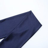 Women Sexy Backless Solid Bodycon Dress