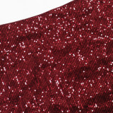 Women V-Neck Lace-up Backless Sexy Crop Top and Bodycon Skirt Two-Piece Set