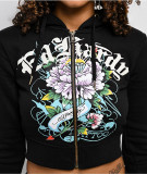 Women Printed Long Sleeve Hoodies and Pant Two-Piece Set