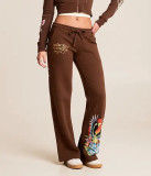 Women Print Hoodies and Pant Casual Two-Piece Set