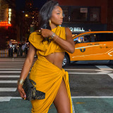 Women Sexy Slash Shoulder Lace-Up Dress