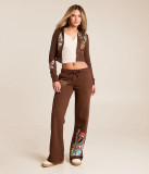 Women Print Hoodies and Pant Casual Two-Piece Set