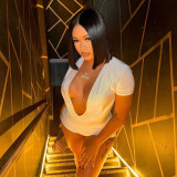 Women Solid Sexy V-Neck Short-Sleeved Romper