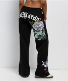 Women Printed Long Sleeve Hoodies and Pant Two-Piece Set