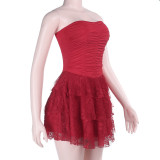 Women Sexy Strapless Backless Autumn Off-Shoulder Dress