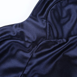 Women Sexy Backless Solid Bodycon Dress