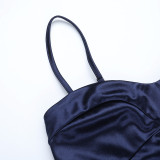 Women Sexy Backless Solid Bodycon Dress