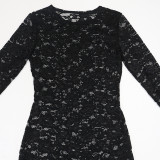 Women Lace Round Neck Dress