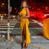 Women Sexy Slash Shoulder Lace-Up Dress