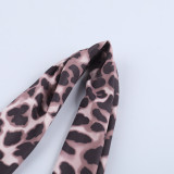 Women Spring Strapless Leopard Print Bodycon Dress