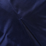 Women Sexy Backless Solid Bodycon Dress