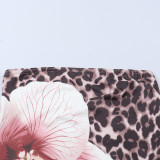 Women Spring Strapless Leopard Print Bodycon Dress