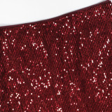 Women V-Neck Lace-up Backless Sexy Crop Top and Bodycon Skirt Two-Piece Set