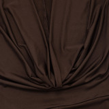 Women Solid Sexy V-Neck Short-Sleeved Romper