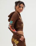 Women Print Hoodies and Pant Casual Two-Piece Set