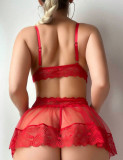 Plus Size Women's Sexy Role Play Lingerie Pajama Set