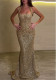 Spring/Summer Women's Sequin Halter Neck Party Casual Dress